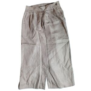 Vintage 100% Linen Harry Rosen Brown Midi Skirt